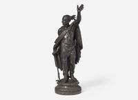 An bronzed zinc allegorical figure of America, Cornelius & Baker, Philadelphia, PA, circa 1855