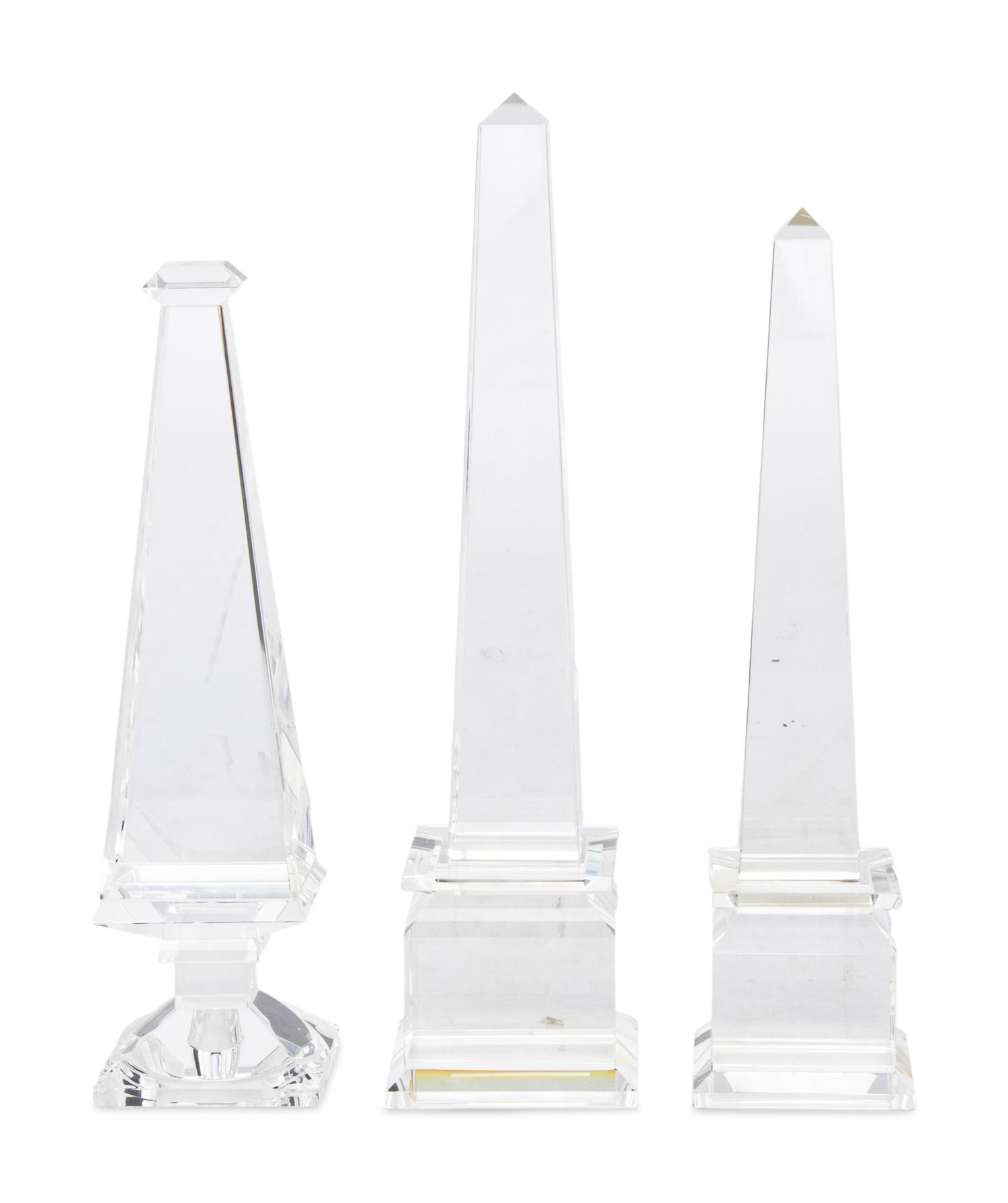 Three Glass Obelisks