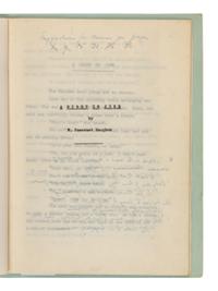 MAUGHAM, W. Somerset (1874-1965). Original first draft typescript for "A Night in June," AN UNPUBLISHED SHORT STORY, later collected in Up at the Villa, n.p., n.d. [La Mauresque, Saint-Jean-Cap-Ferrate, ca 1929-1930].