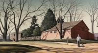Roger Medearis, (American, 1920-2001), Waiting for the Mail, 1972