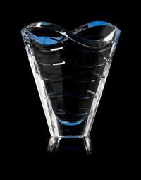 A Baccarat Vase Height 9 inches.