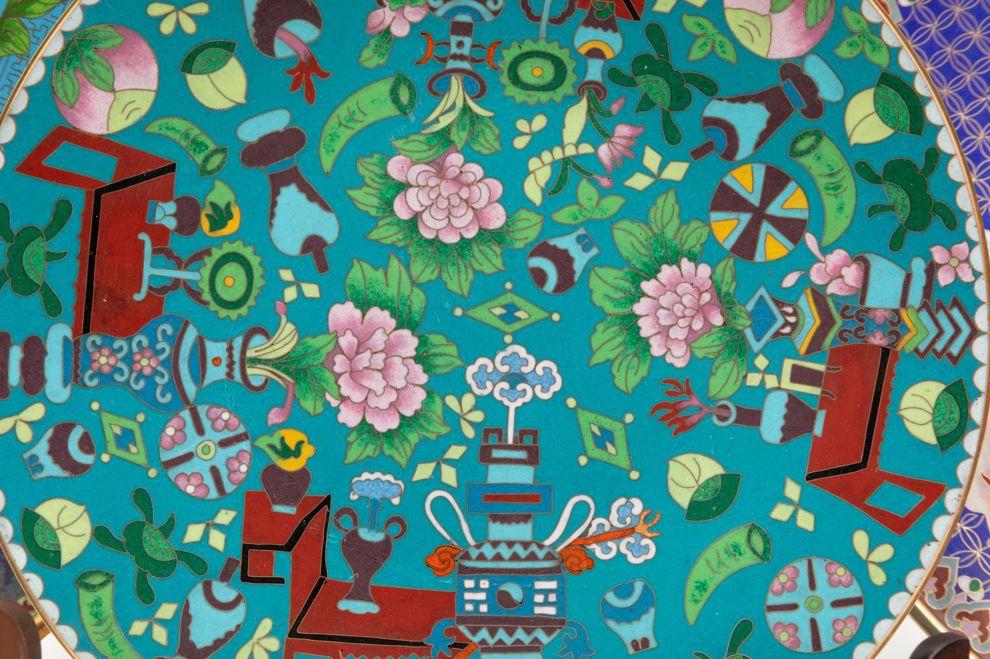 Eight Japanese Cloisonné Chargers