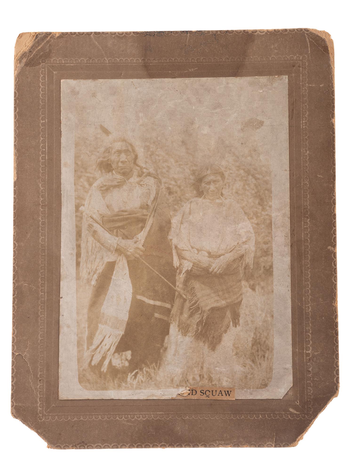 [NATIVE AMERICANS]. [GERLACH, George, photographer]. Photograph of Sioux Chief Red Cloud and wife, Pretty Owl. [1900].