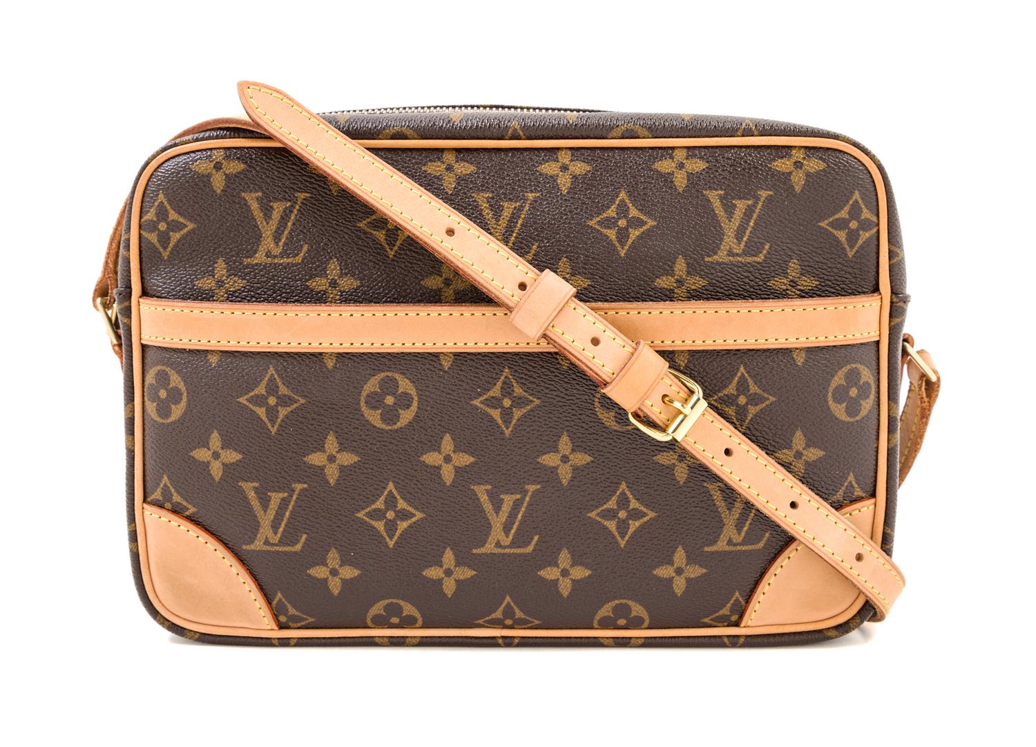 A Louis Vuitton Monogram Canvas Trocadero 27 Bag, 10.5" x 7" x 2.75"; Adjustable strap: 45"- 56.