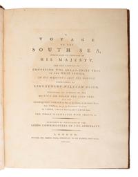 [MUTINY]. BLIGH, William (1754-1817). A Voyage to the South Sea, undertaken by command of His Majesty, for the purpose of Conveying the Bread-Fruit Tree to the West Indies, in His Majesty's Ship the Bounty . London: Printed for George Nicol, 1792.