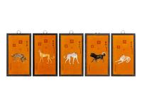 A Set of Ten Framed Chinese Porcelain Plaques