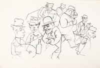 GROSZ, GEORGE. Ecce Homo. Berlin, 1923. First edition, Ausgabe C. With 100 plates, 16 color.