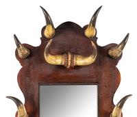 A Victorian Horn Decorated Mirror
