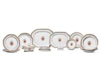 A group of sixteen Chinese Export porcelain tablewares from the "Grierson Service," possibly made for the English or Scottish market, late 18th century