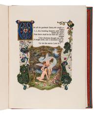 SANGORSKI, Alberto, calligrapher and illuminator. -- KEATS, John (1795-1821). "La Belle Dame sans Merci" -- "Ode on a Grecian Urn" -- "Ode to Psyche." London, 1928.