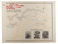 [World War II]. Maps of 4th Armored Division with Type EE binoculars.