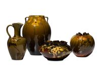 Four Artist Decorated Rookwood Pottery Table Articles