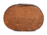 A Pennsylvania Polychrome Painted Bentwood Hat Box