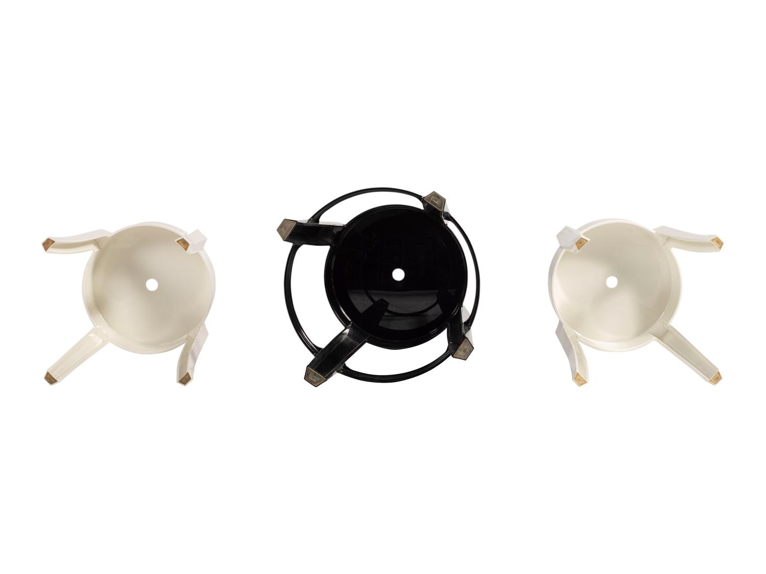 Three Kartell 'Charles Ghost' Plastic Stools