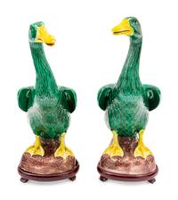 A Pair of Chinese Porcelain Ducks