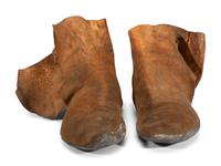 Navajo Buffalo Hide Moccasins, Collected by Hoffman Birney (1891-1958)