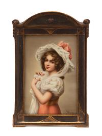 A German Painted Porcelain Plaque