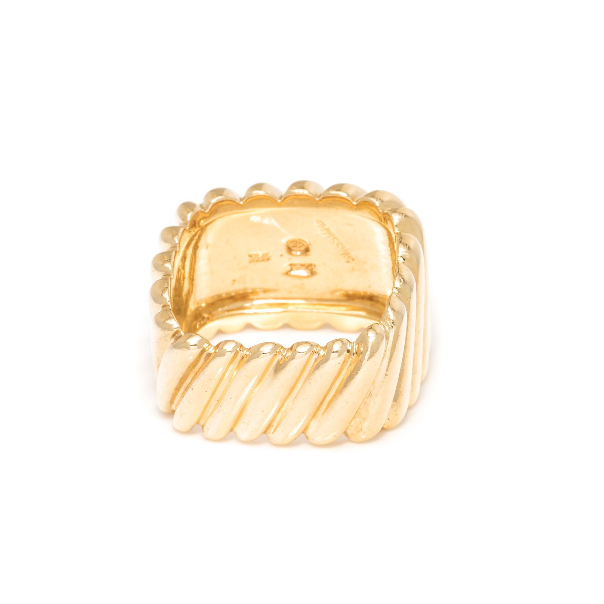 SCHLUGER, YELLOW GOLD RING