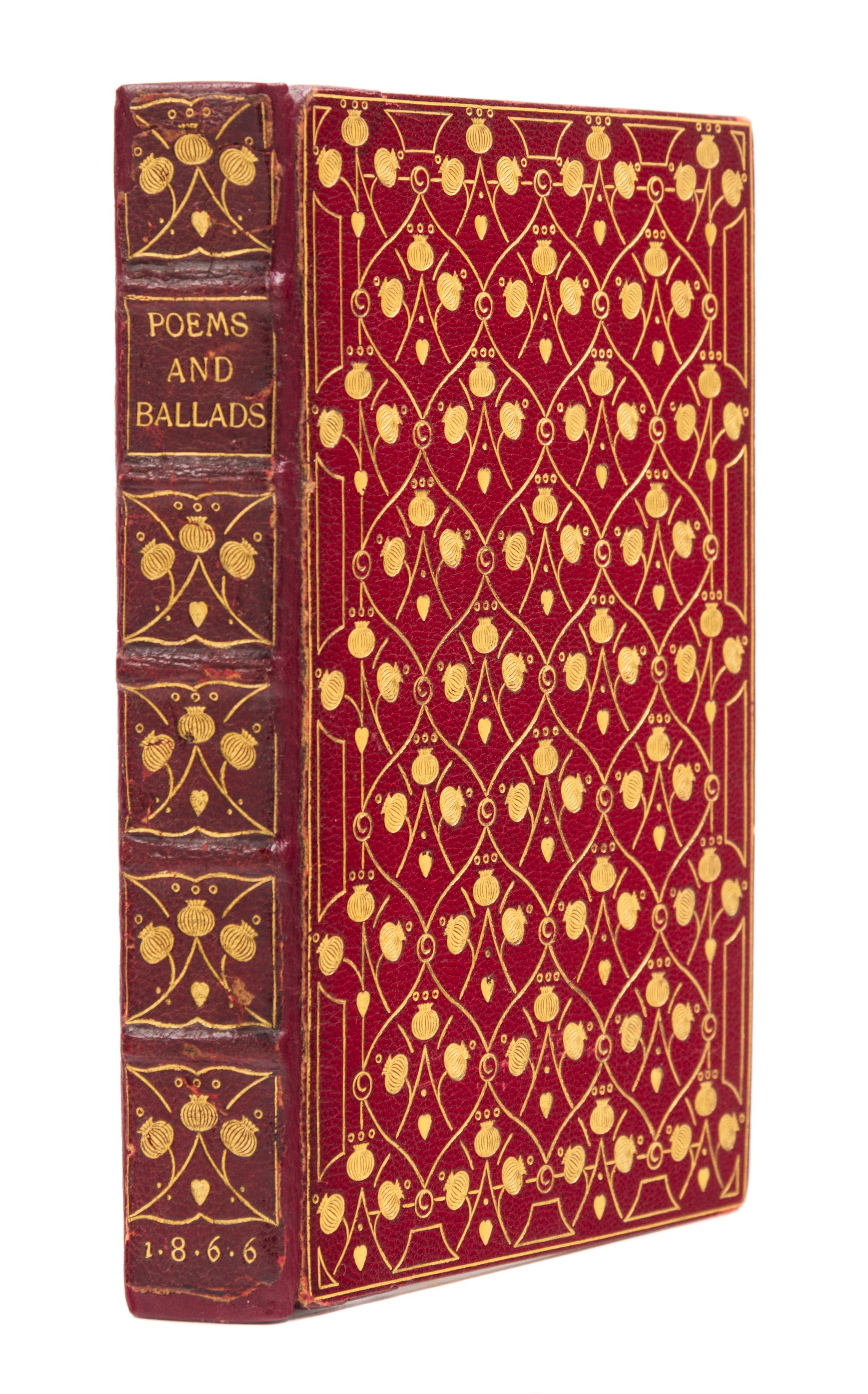 [DOVES BINDERY - COBDEN-SANDERSON]. SWINBURNE, Algernon Charles (1837-1909). Poems and Ballads. London: Edward Moxon & Co, 1866.