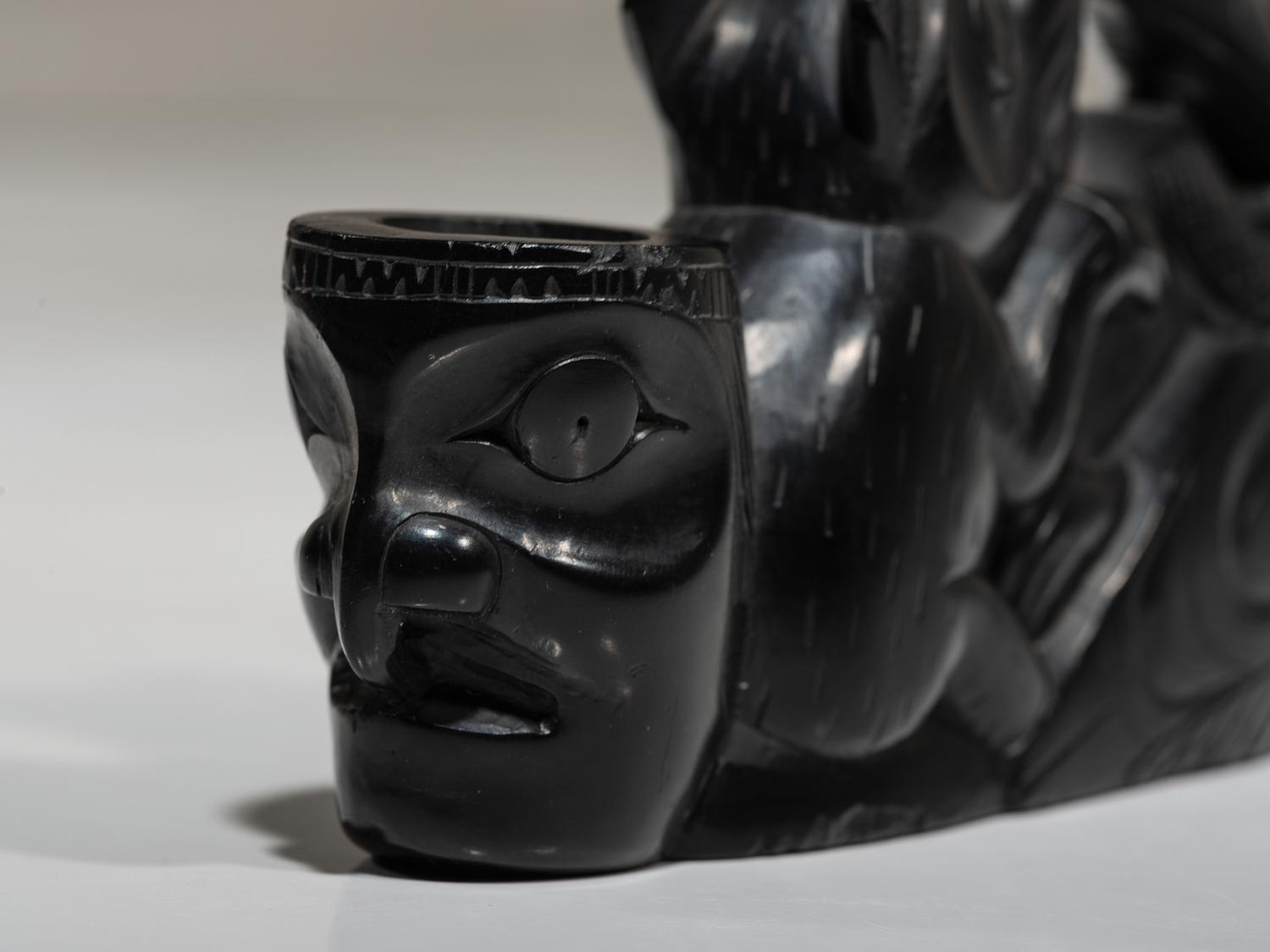 Haida Carved Argillite Pipe