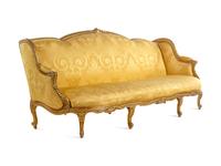 A Louis XV Style Carved Giltwood Sofa, 18th/19th Century