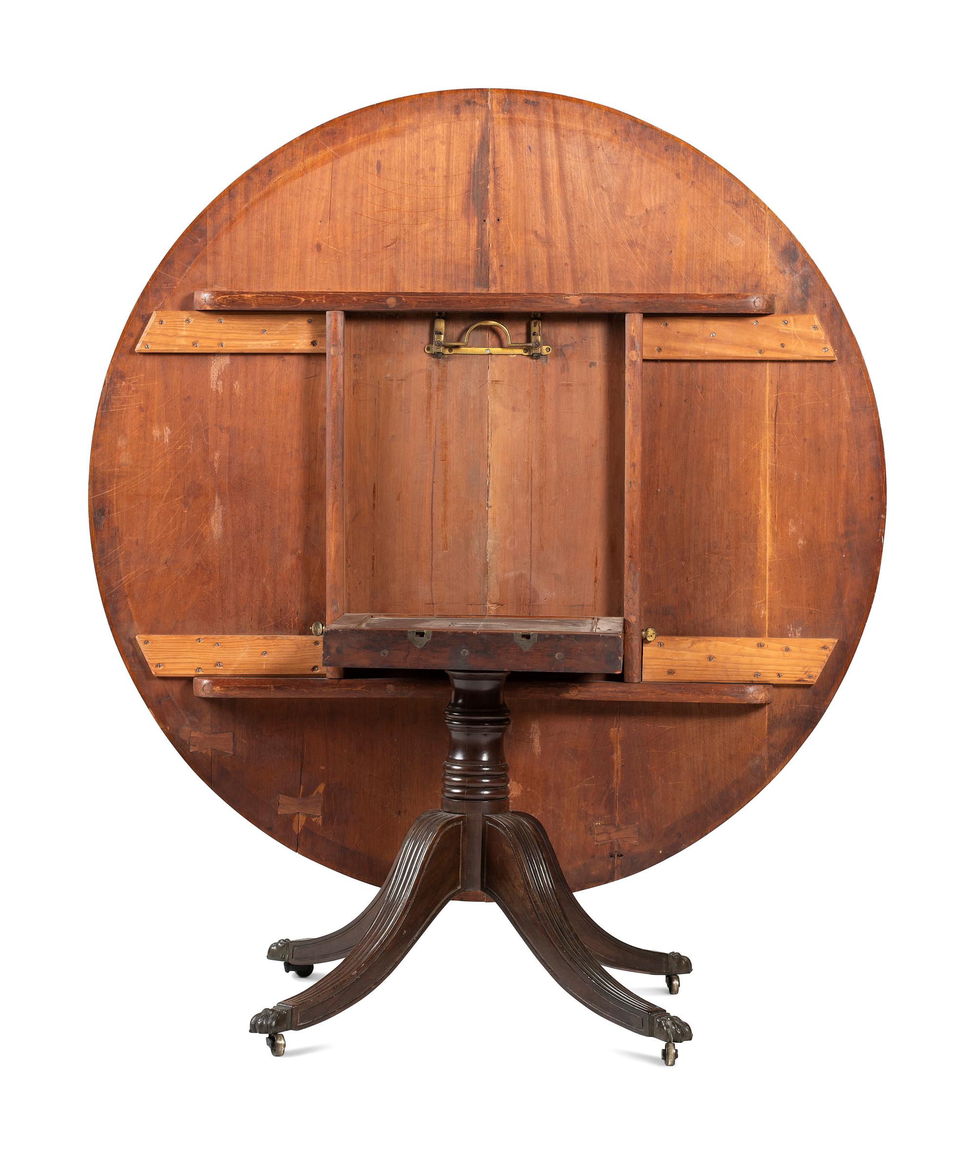 A Regency Mahogany Tilt-Top Breakfast Table