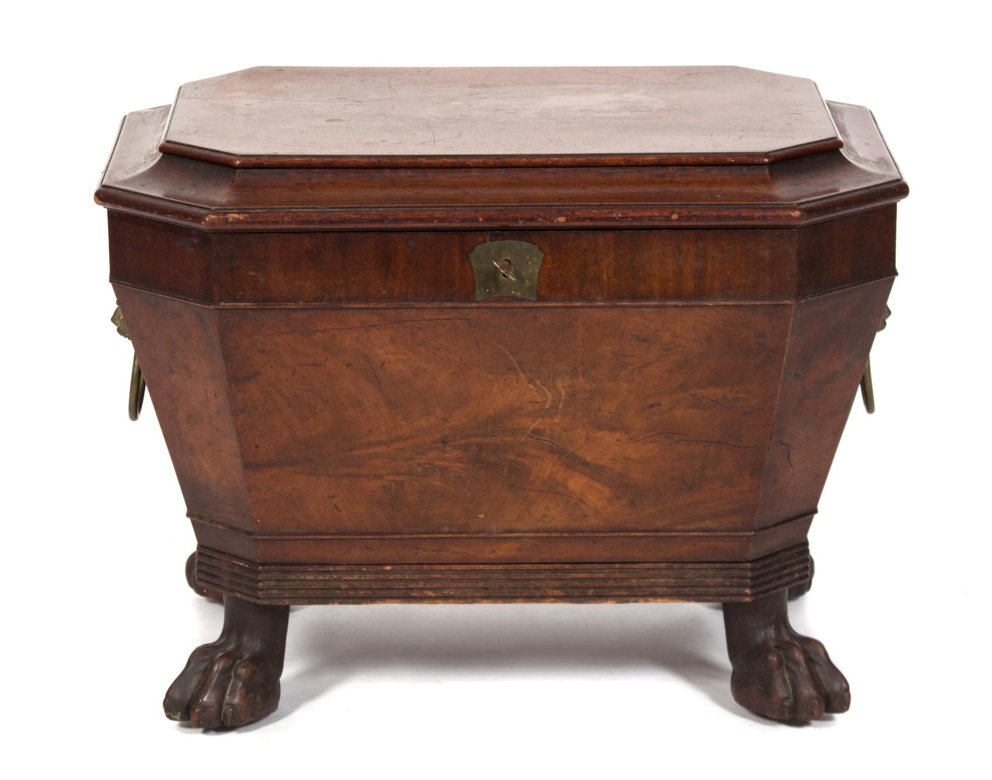 A Regency Mahogany Cellarette Height 17 x width 23 x depth 17 inches. — EARLY 19TH CENTURY
