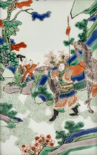 A Set of Four Chinese Famille Verte Porcelain Plaques