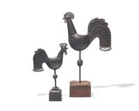 Two Sheet Tin or Iron Steeple Cocks, French, 19th / 20th Century