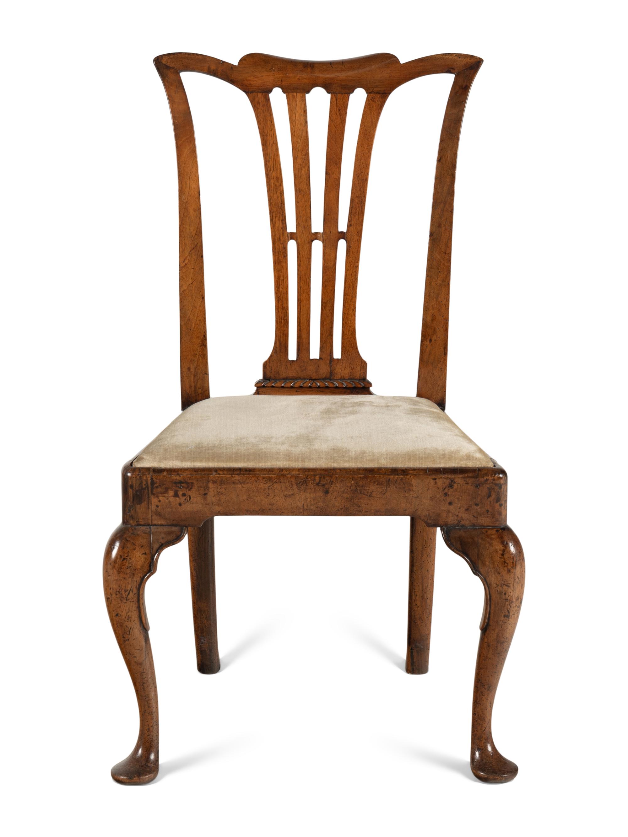 A George III Walnut Side Chair