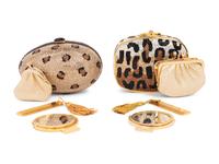 Two Judith Leiber Leopard Minaudières