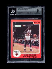 A 1986 Star Michael Jordan Set Break Basketball Card No. 6 1985 Rookie Of The Year (BGS 9 MINT, 9.5 Subgrade)