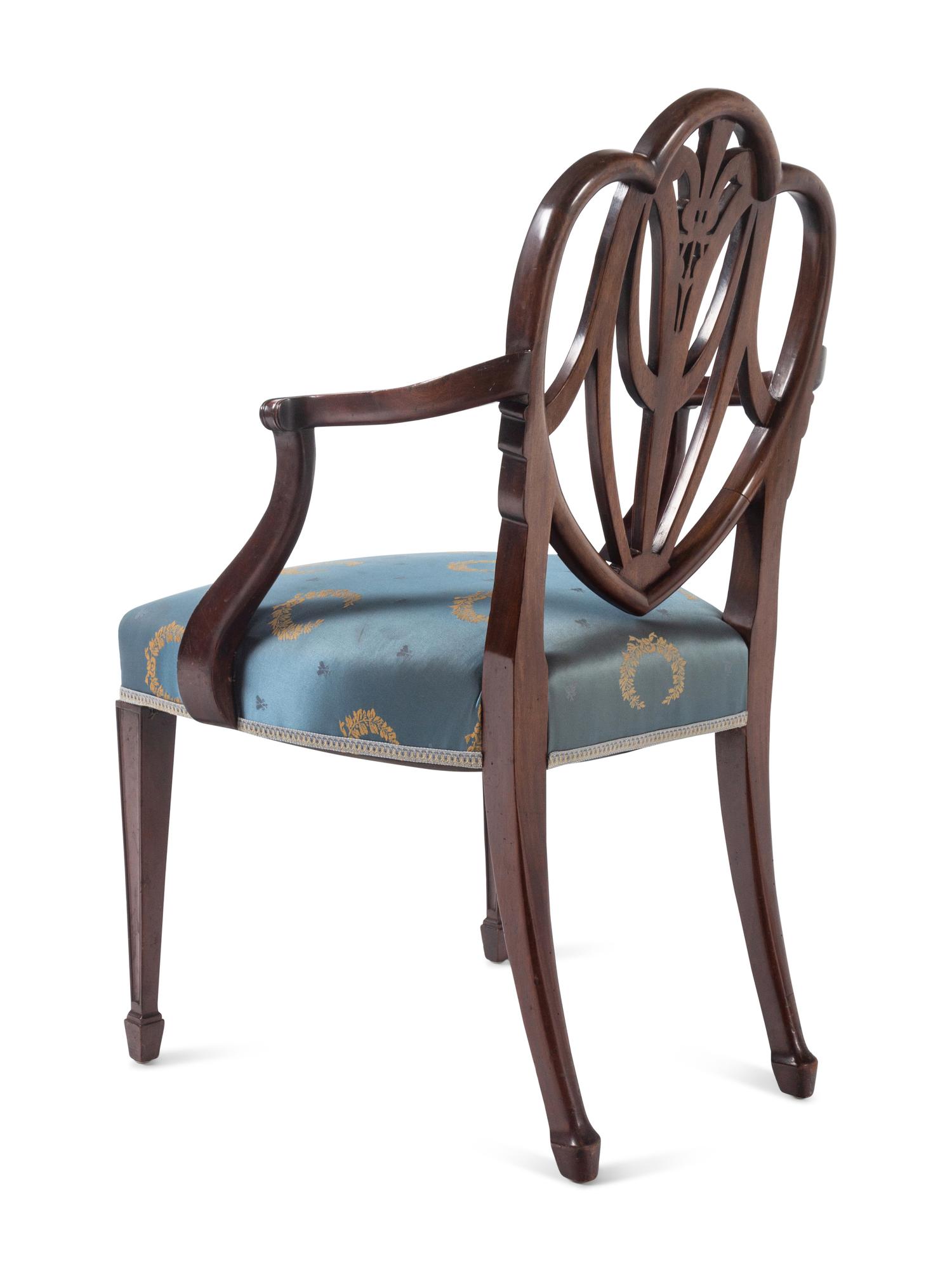 A Set of Ten George III Style Mahogany Dining Chairs