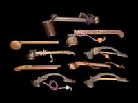 Nine Japanese Portable Bronze Writing Sets, Yatate