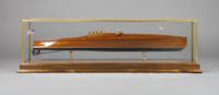 A Model of a Ship, The Dixie Speedboat, Length of case 48 1/2 inches.