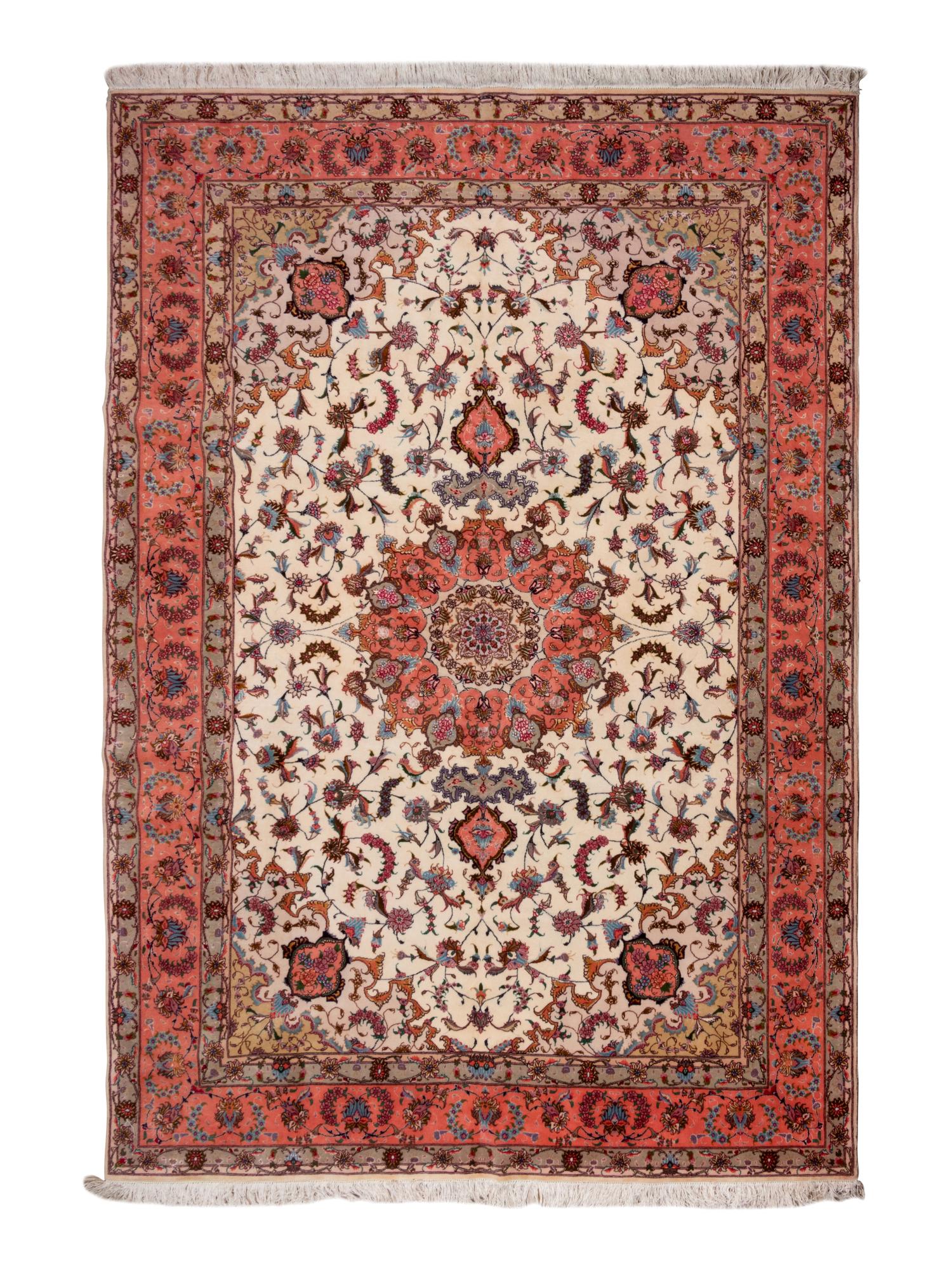 A Tabriz Silk and Wool Rug