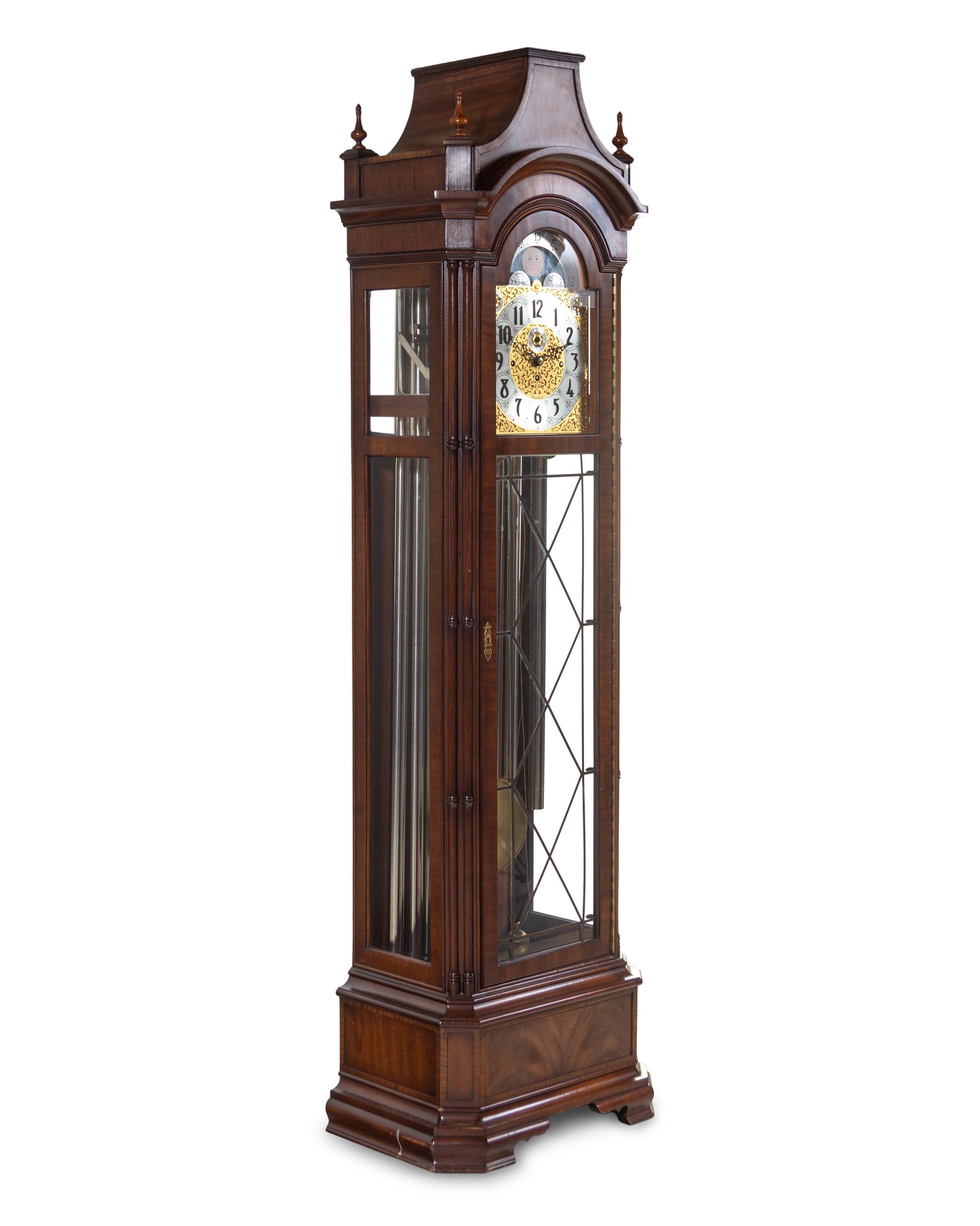 A Herschede Mahogany Tall Case Clock