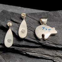 Sherry Barney and Cathy Webster Bennett (Diné, 20th century) — Sterling Silver and Multi-stone Inlay Bear Pendant, PLUS