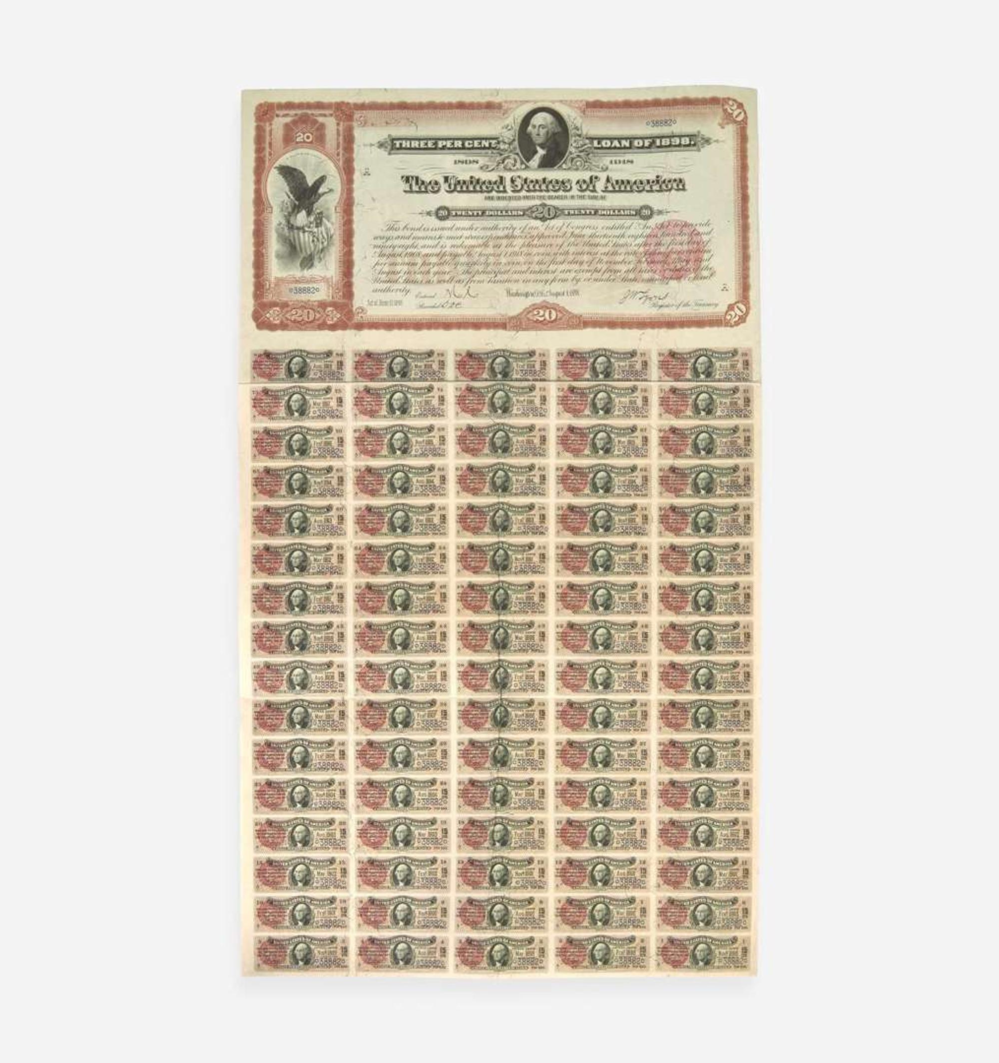 [Finance] $20 Three Per Cent Loan of 1898