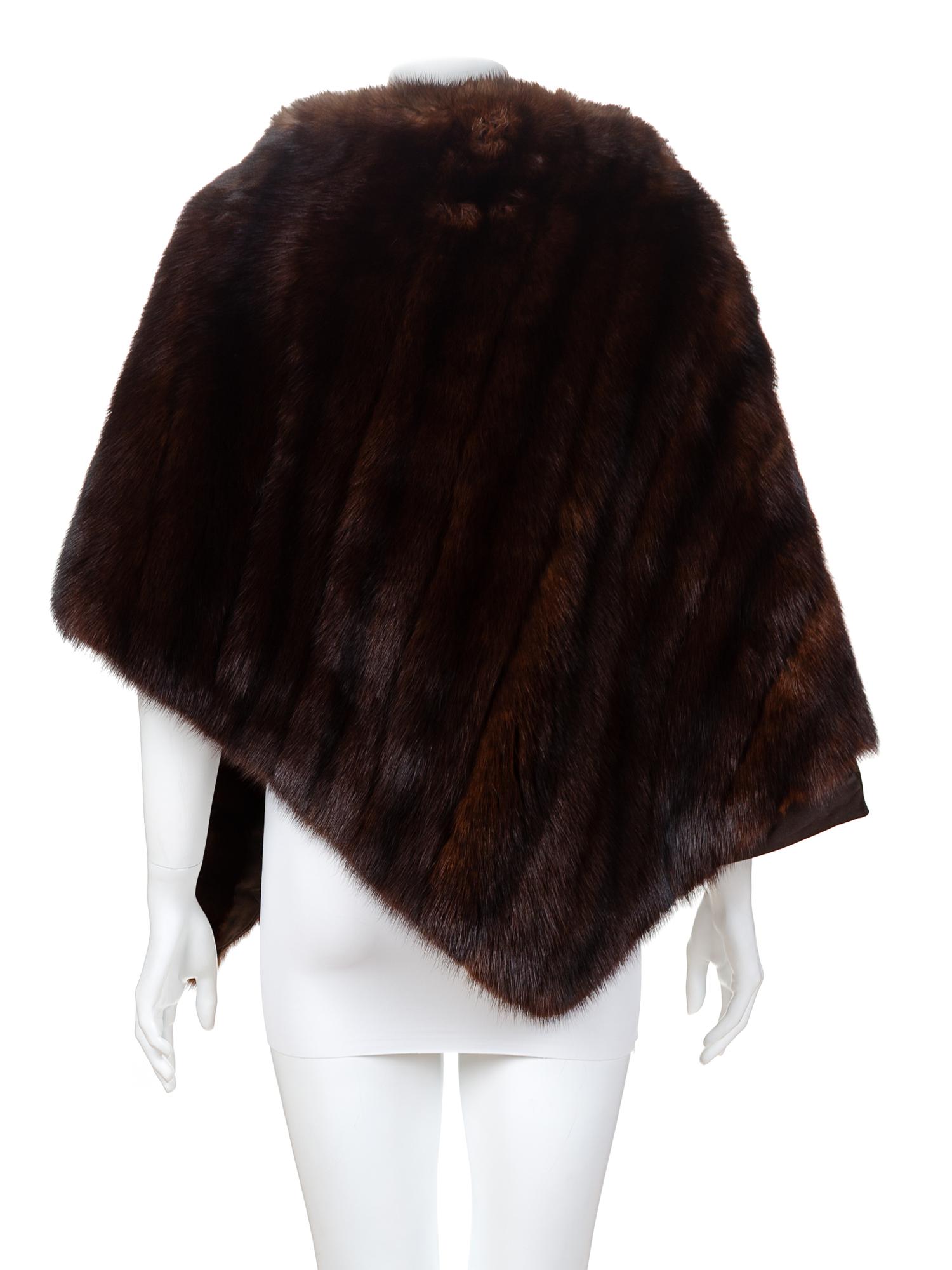 A Dark Brown Sable Wrap, No size.