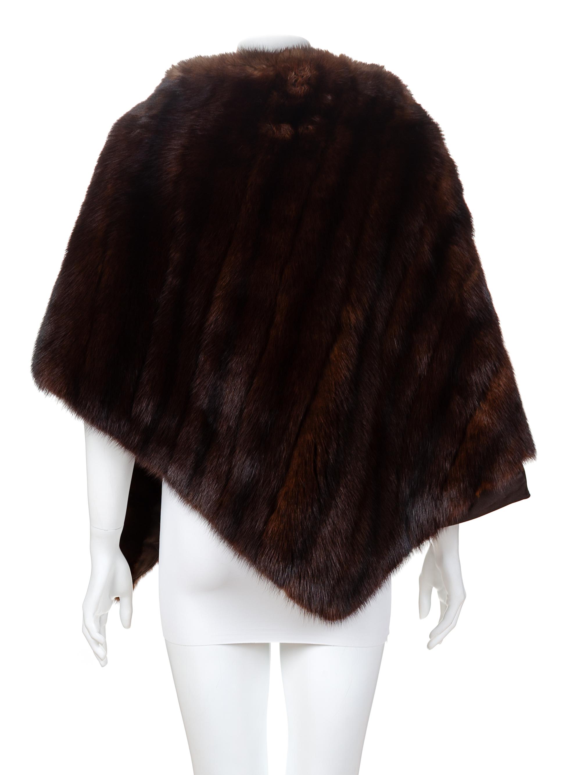 A Dark Brown Sable Wrap, No size.