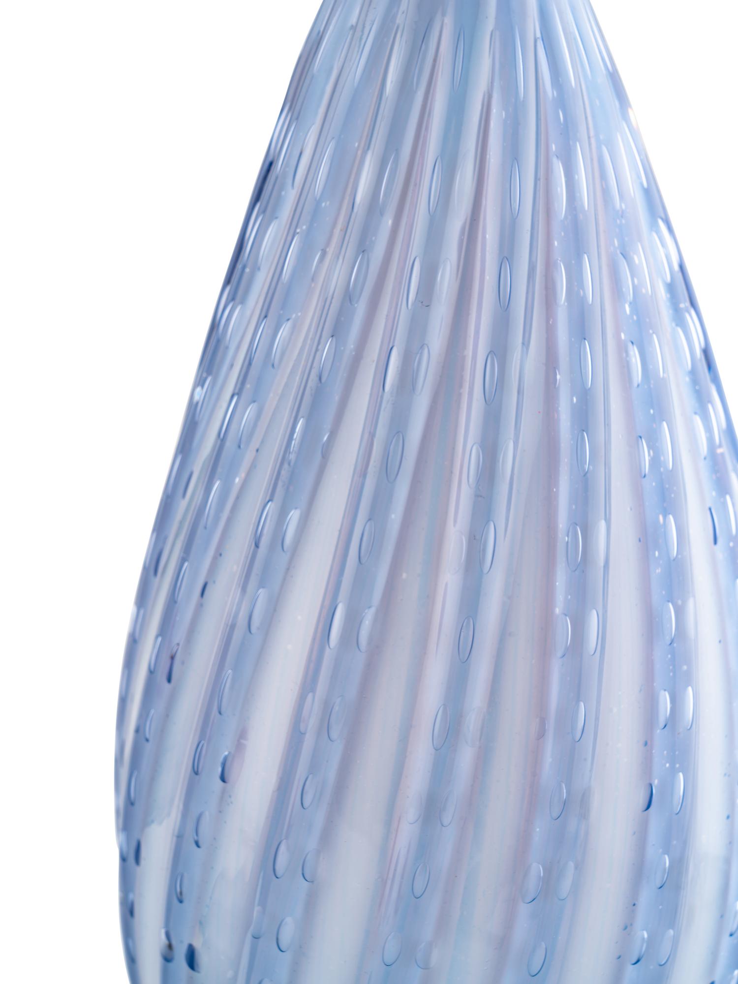 A Pair of Hand-Blown Glass Table Lamps