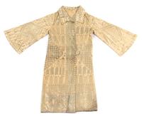 An Egyptian Silver on Ecru Assuit Coat Length 49 inches. — 20TH CENTURY