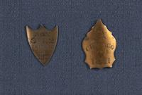[Chicago Fire]. A pair of Chicago Fire bell badges, 1871.