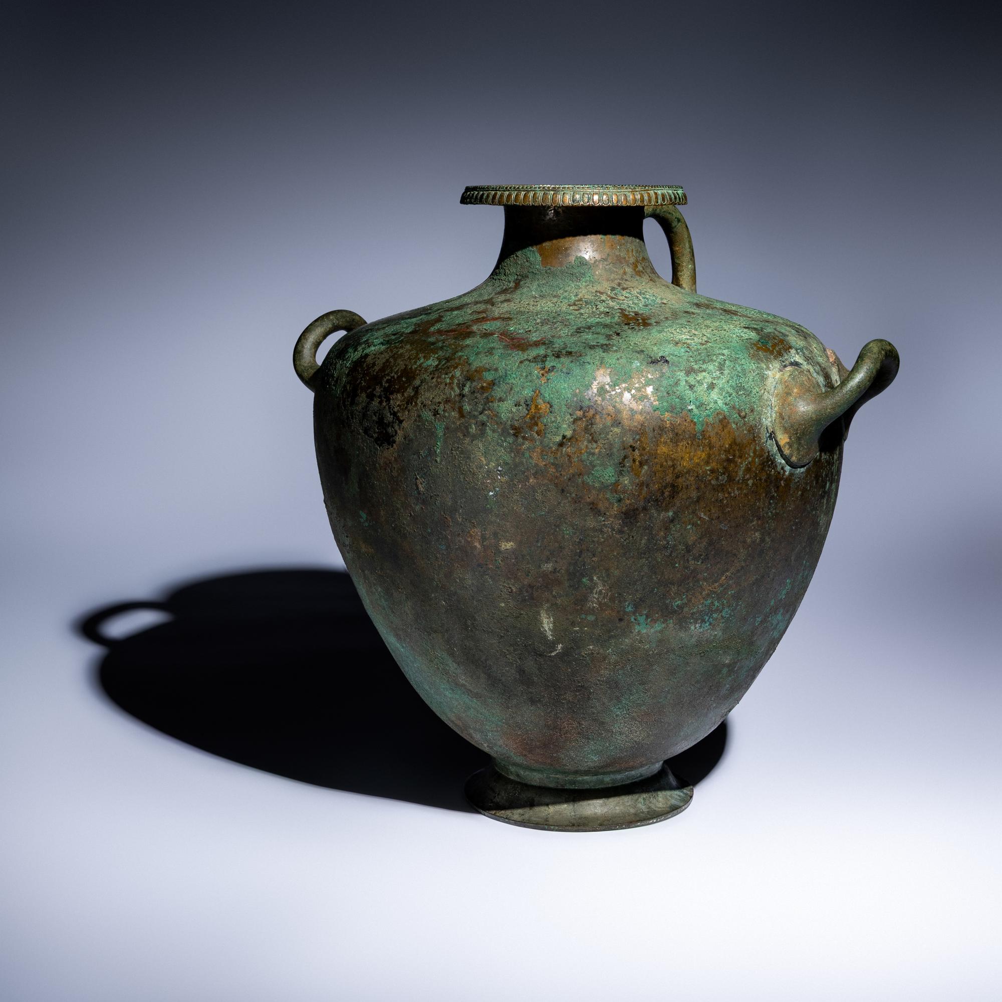A Greek Bronze Hydria with Inscription