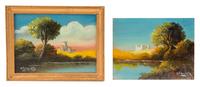 Henry Ramirez Jr., (Argentinian, 20th Century), Castle Views (two works)