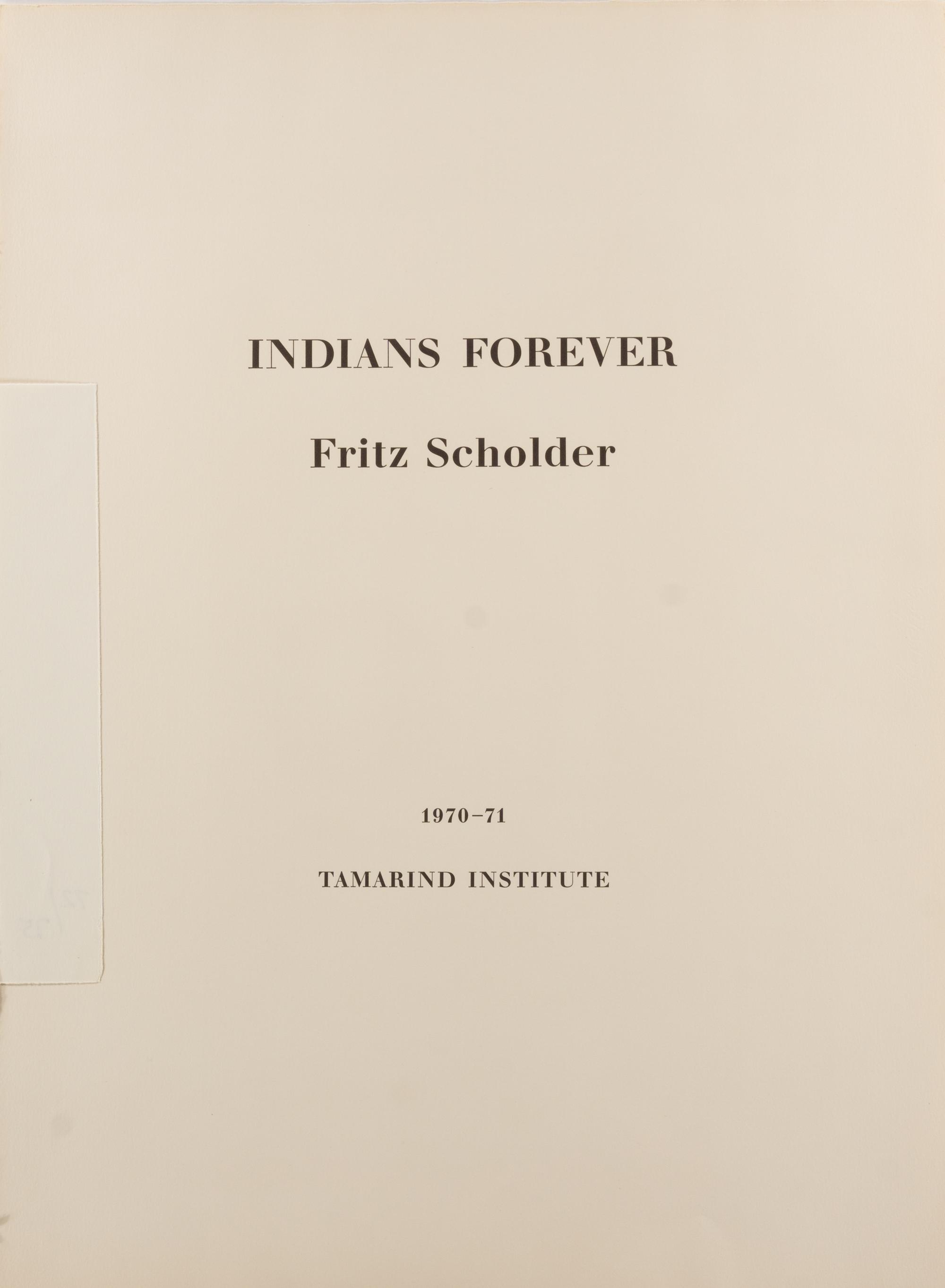 Indians Forever ( complete set of 8 with text pages and portfolio case), edition 72/75, 1970-71