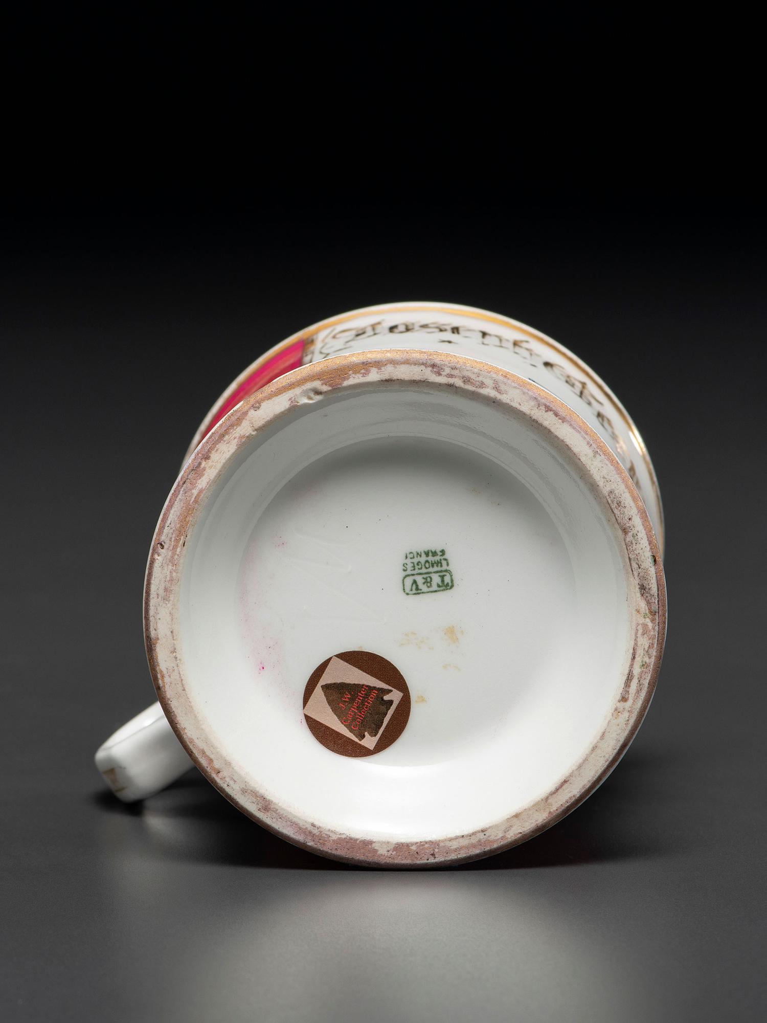 A Porcelain Shaving Mug Depicting a Cylinder Phonograph