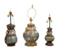 Six Japanese Cloisonné Enameled Vases