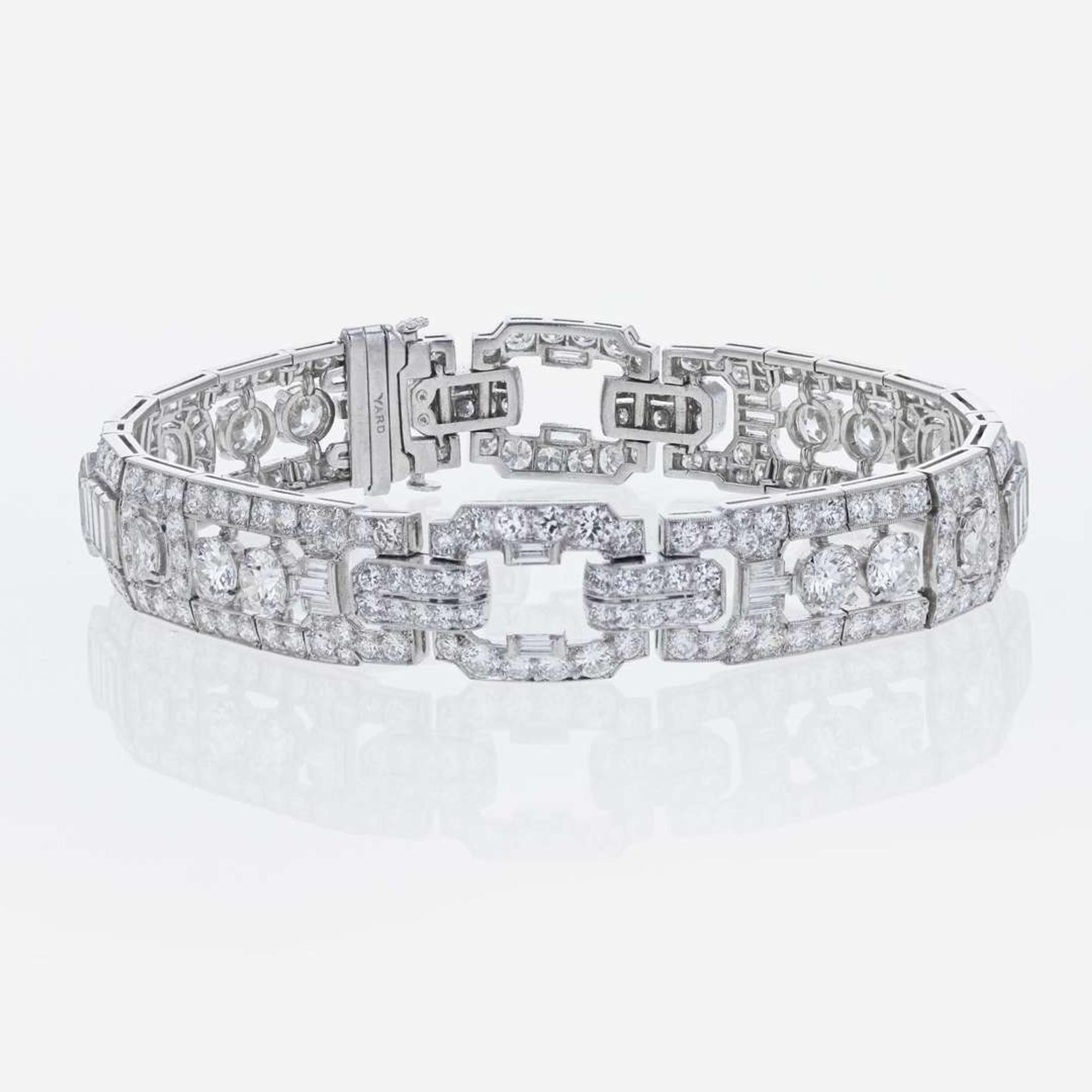 A Raymond Yard Diamond and Platinum Bracelet